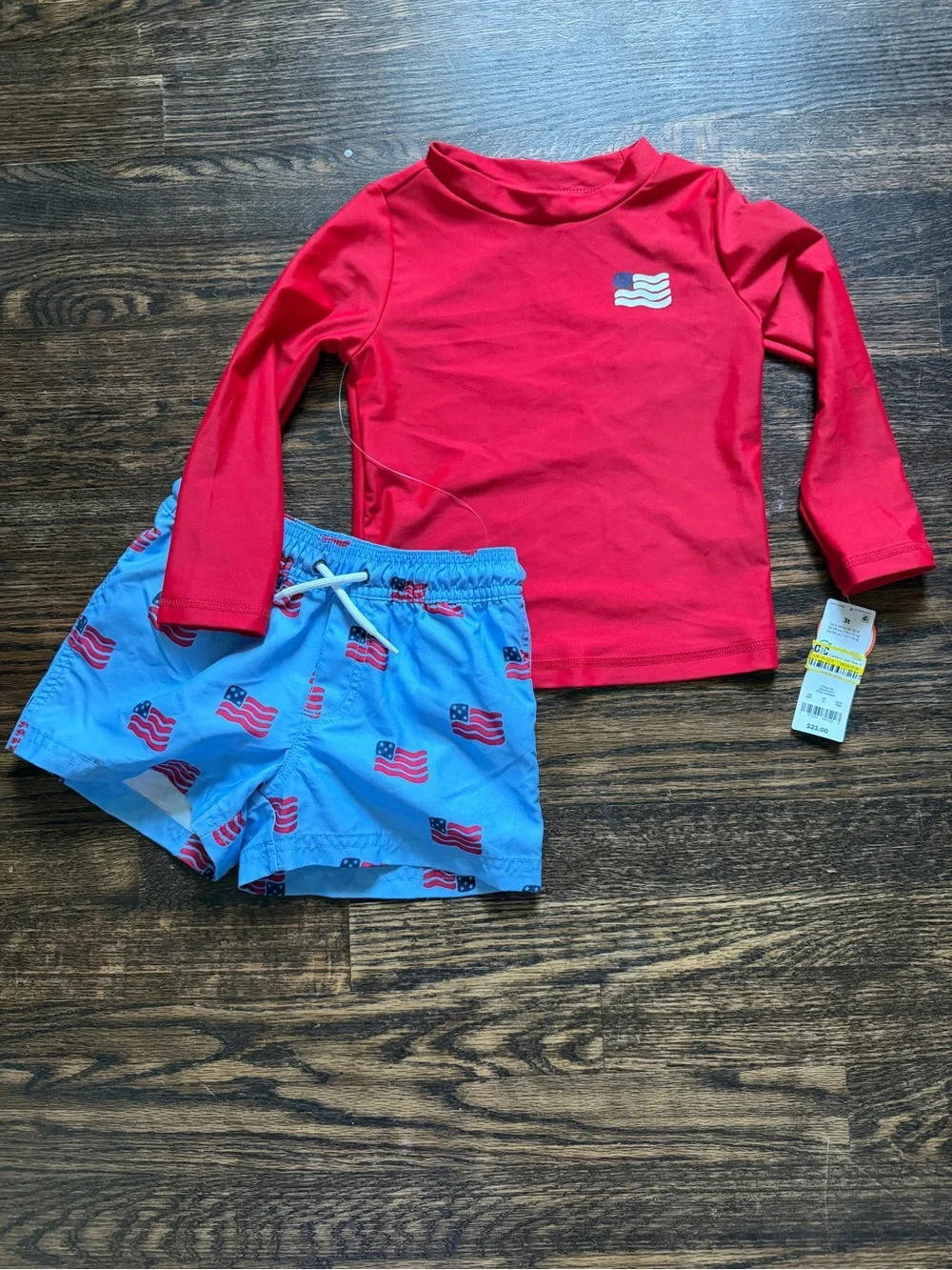 Just One You Carter’s Infant Boys Long sleeve Rash Guard and Trunk Set USA 3T